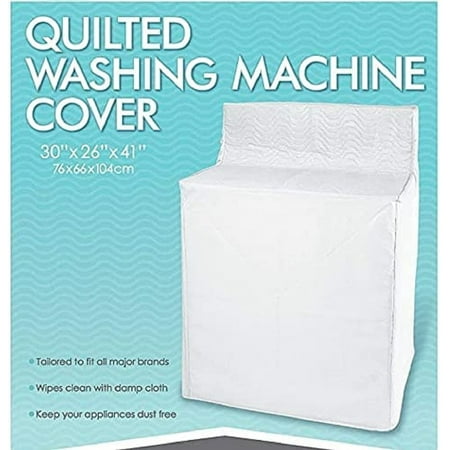 

Washing Machine Cover Waterproof Heavyweight Zippered White 30 W x 26 D x 41 H