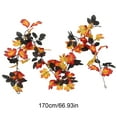 thumbnail image 3 of Halloween Artificial Maple Leaf Garland with Pumpkins and Sunflowers 66.7 inch Fall Vine for Stair Railing Mantle Door Table Harvest Festival Autumn Decor, 3 of 6