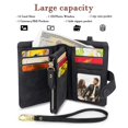 thumbnail image 2 of Women Wallet Rfid Blocking, Large Capacity Small Coin Purse Leather Chic Short Purse, 2 of 5