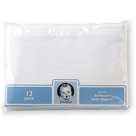 Gerber 12pk Flatfold Birdseye Diaper
