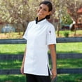thumbnail image 4 of Uncommon Threads 0478-2508 4Extra Grand Tahoe Manteau de Chef à Manches Courtes pour Femmes en Blanc, 4 of 4