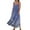Blue, variant on Women's Bohemian Floral Print Maxi Dress, Sleeveless V-Neck Summer Sundress with Pockets, Casual Loose Fit Beach Long Dress,Blue L