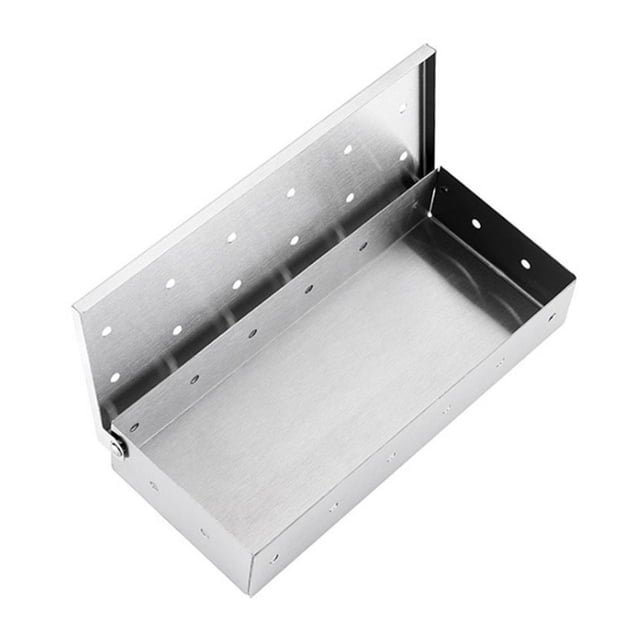 Caja De Ahumado Para Parrilla De Barbacoa Astillas De Madera Carbón Y Gas Barbacoa Carne Fumar Con Tapa Con Bisagras Methold HA022956-00