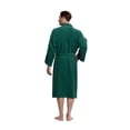 thumbnail image 5 of Turkuoise Men's Terry Cloth Robe 100% Premium Turkish Cotton Terry Kimono Collar, 5 of 5