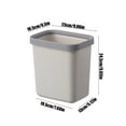 thumbnail image 3 of AuroraX Stylish Bathroom Trash Can 2 Gallon Gray Small Removable Liner Ring Wastebaskets Minimalist Plastic Trash Bin for Kitchen Toilet, 3 of 6