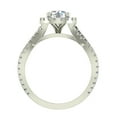 thumbnail image 4 of Infinity Style Shank Halo Diamond Engagement Ring 1.55 Carat Total Weight 14K White Gold (G,SI), 4 of 6