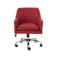 thumbnail image 7 of GDF Studio Morgan Mid Century Modern Fabric Home Office Chair, Red and Chrome, 7 of 7