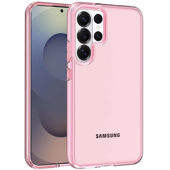XPM for Samsung Galaxy S26 Ultra Phone Case, Transparent Shock Absorption PC TPU Rubber Gel Thick 3mm Hybrid Silicone Slim Fit Back Cover for Galaxy S26 Ultra (Pink)
