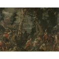 thumbnail image 2 of Joachim Wtewael 14x11 Gold Ornate Wood Frame and Double Matted Museum Art Print Titled - Meeting Between David and Abigail (1597), 2 of 4