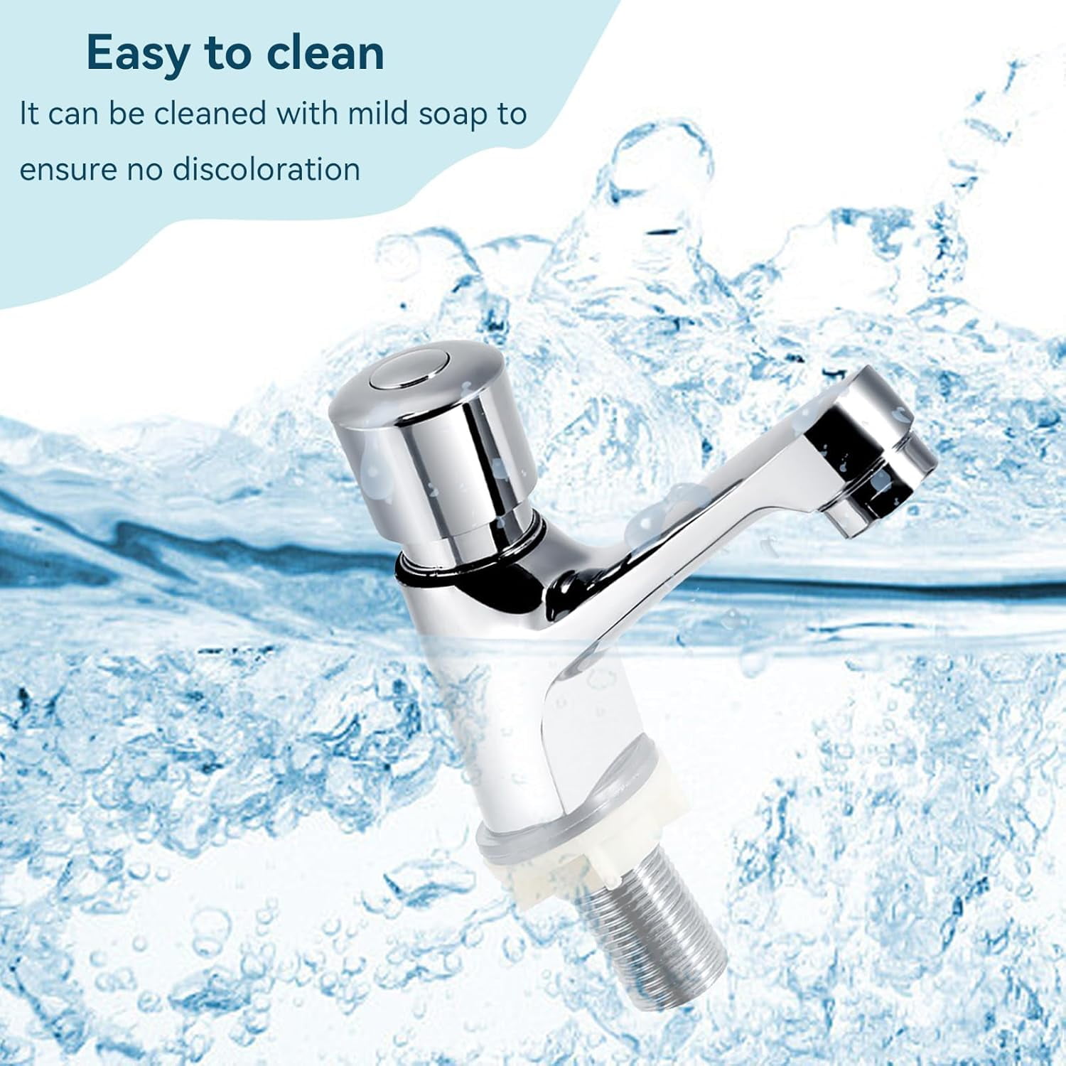 ABCISI Single Hole Bathroom Faucet, Face Basin Faucet for Bathroom Sink, Restroom Faucet, Cold Water Faucet for Home or Outdoor G1/2