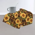 thumbnail image 6 of Fotbe Yellow Black Plaid Sunflower Pattern Premium Towels , (27.5x16in) Lightweight and Highly Absorbent Quick Drying Microfiber Towel, Perfect for Daily Use, 6 of 6