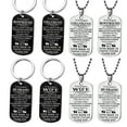 thumbnail image 1 of Jiaroswwei Fashion Letter Husband Wife Girlfriend Boyfriend Tag Pendant Necklace Keychain, 1 of 7