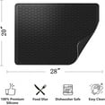 thumbnail image 2 of Bxaolu Silicone Stove Top Covers for Electric Stove, 28" x 20" Stovetop Cover, Dish Drying Mat for Kitchen, Stove Mat Protector, Heat Resistant Cooktop Cover, Flat Range Stovetop Protector, Black, 2 of 9
