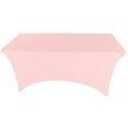 thumbnail image 3 of Gowinex Pink 6 ft Spandex Tablecloth Stretch Fitted Table Cover, 3 of 5