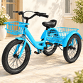 thumbnail image 4 of Kids Tricycle for Boys Ages 4-9, Akaber 16" Tricycle for Kids with 2 Storage Baskets, Dual Handbrake, Blue, 4 of 8