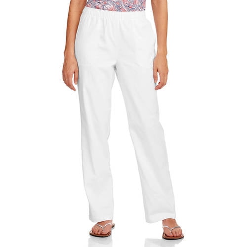 white pull on trousers