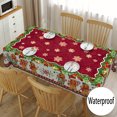 thumbnail image 1 of Christmas Gingerbread Candy Cane Tablecloth Winter Festive Party Decor Washable Santa Hat Xmas Table Cloths Dining Table Decor, 1 of 6