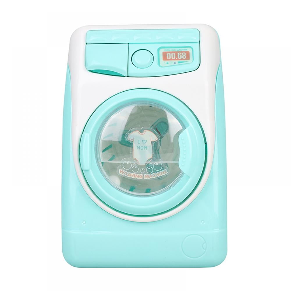 Color:Blue 1 Set Kids Washer and Dryer Playset,Pretend Role Play Appliance Toys for Toddlers,Electronic Toy Washer with Realistic Sounds and Functions,Girls Play Home Role Play Interactive Toys 