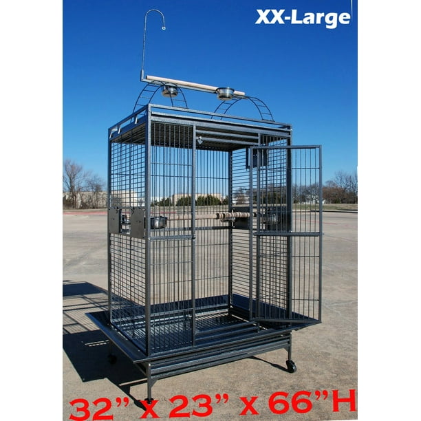 XXLARGE 32" x 23" x 66"H Elegant and Durable Wrought Iron Bird Parrot