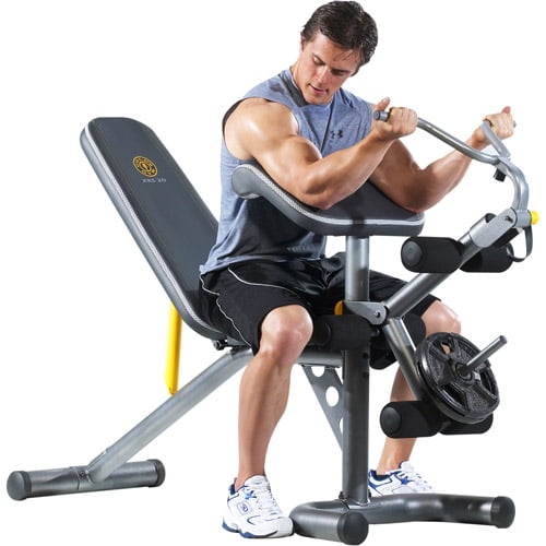 Workout Bench Press Set Weights Barbell Training Exercise Lifting