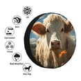 thumbnail image 4 of Salouo Daisy Meadow Cow Print Spare Tire Cover 14-17 inch Spare Tire Protector Universal Tough Tire Wheel Cover for Trailer SUV and Truck-14 inch, 4 of 6