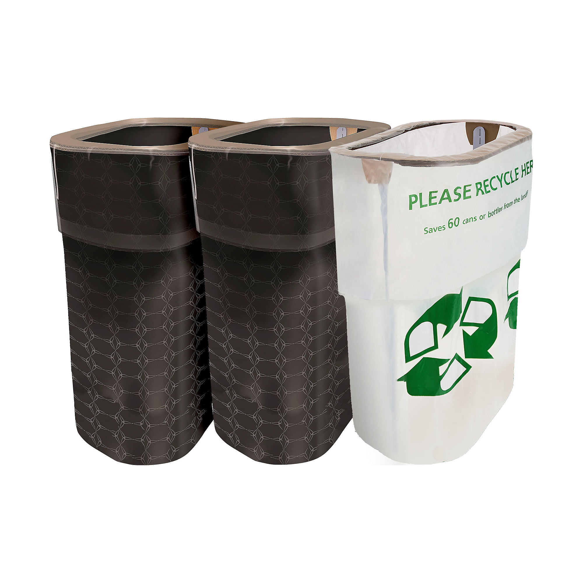 Unmissable Roll Bags Black Garbage Recycling for bins 