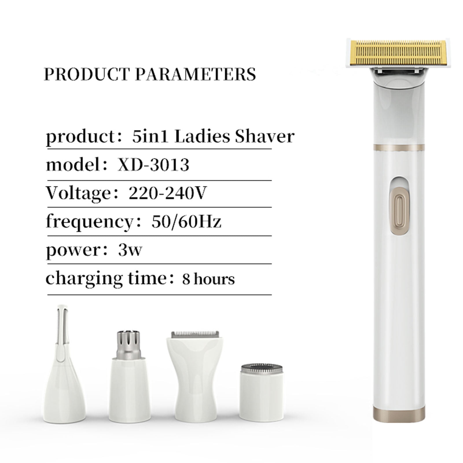 5 in 1 Electric for Razor Body Hair Trimmer for Legs, Arms Bikini Face & Eyebrow