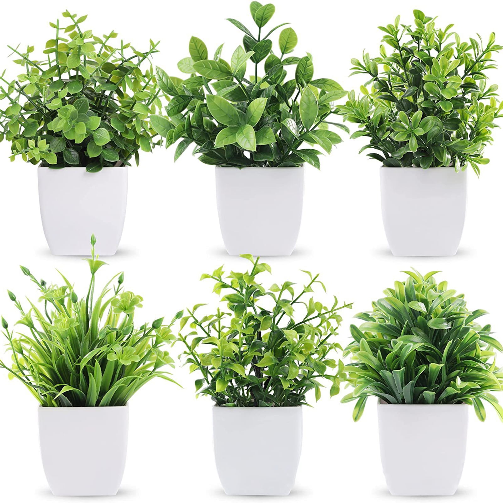 Yirtree Potted Artificial Plants Plastic Topiary Fake Plants Faux
