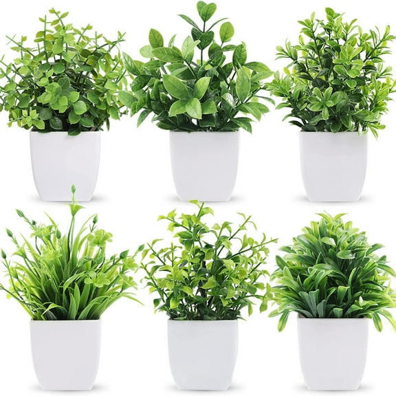 Yirtree 2.76" Faux Greenery Eucalyptus Potted Artificial Plants