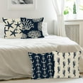 thumbnail image 3 of Navy Blue Nautical Ocean Starfish Coral Seahorse Anchor Throw Pillow Covers, Ocean Nautical Gifts, Sea Animal Pillow Cases 18 x 18 Inch Home Ship Sofa Decor Set of 4, 3 of 6