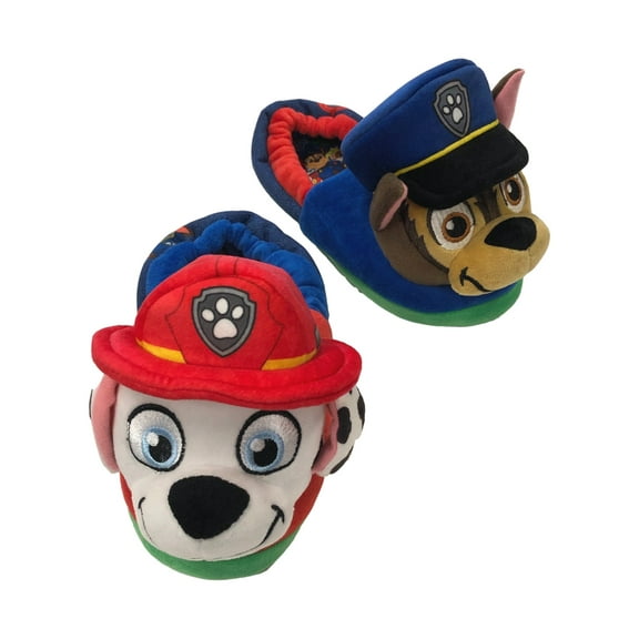 Paw Patrol Toddler Boys Puppy Dog Slippers Chase & Marshall House Shoes 5-6