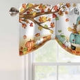 thumbnail image 4 of Thanksgiving Tie Up Valance Curtains for Windows, Kitchen Curtains Window Treatments, Farmhouse Fall Truck Maple Leaf Pumpkin Short Window Shades Valances for Bedroom Bathroom Cafe 42"x18", 4 of 8