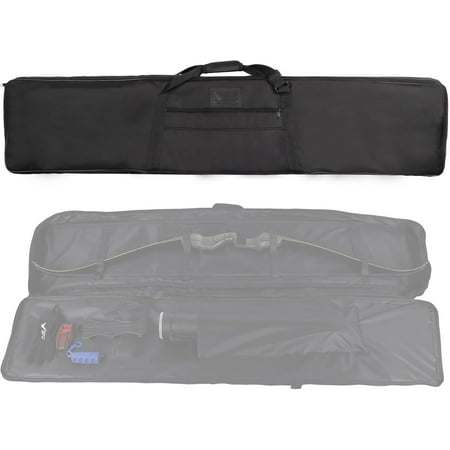 Recurve Bow Case for Archery - Suitable for Longbow and Traditional Bows 2 Sizes Available - Full Length Longbow Case with Pocket for Storing Arrow Quiver Designed for Youth and Adults