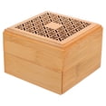 thumbnail image 1 of MasteelfCA 1pc Incense Box Square Hollow Bamboo Practical Incense Burner (Light Yellow), 1 of 7