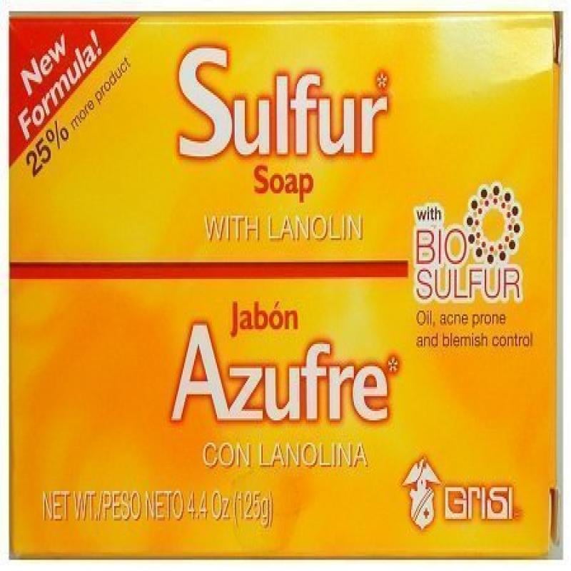 Grisi Bio Sulfur Soap with Lanolin 3pack 4.4 Oz.