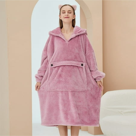 

Night Gown Female Coral Thickened Fleece Autumn And Winter Long Outer Wear Home Service Sleepwear Note Please Buy One Or Two Sizes Larger