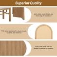 thumbnail image 6 of 5-Piece Retro Dining Table Set, Extendable Dining Table and 4 Upholstered Chairs with Rattan Backrests, Oval Wooden Kitchen Table Set  for Dining Room Kitchen, 6 of 7