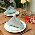 thumbnail image 3 of Soft Reusable Satin Table Decorative Napkins, 20x20InX1 PCSGreen Marble, Family Dinner Wedding Banquet, Cocktail Party, Kitchen, Birthday Party Washcloth Gift, 3 of 7