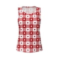 thumbnail image 4 of Gaeub Red Plaid Daisy Women's Workout Tank Tops Lightweight Sleeveless Shirts for Women for Athletic Running Tennis Yoga - XX-Large, 4 of 9