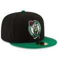 thumbnail image 3 of Men's New Era Black/Green Boston Celtics Official Team Color 2Tone 59FIFTY Fitted Hat, 3 of 6