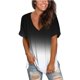 thumbnail image 5 of Puntoco - Camiseta holgada de manga corta con cuello en V y degradado informal con estampado de moda para mujer Puntoco Puntoco-6955, 5 of 7