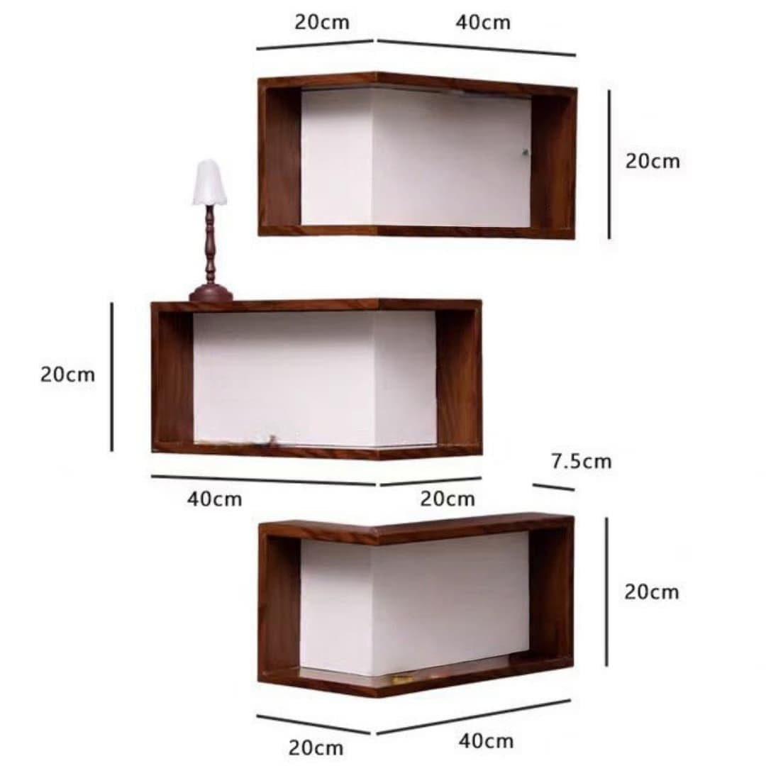 Corner Shelf, Floating Corner Shelves, Wall-Mounted Storage Unit, Modern Two-Tier Shelving, Home Organization Solution for Living Room and Bedroom