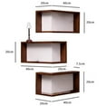 thumbnail image 3 of Gumesh Space-Saving Corner Shelves - Floating Wall Mounted Organizer for Bathroom, Kitchen & Living Room(1Pc,Walnut Color), 3 of 8
