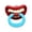Red, variant on Novelty Pacifier for Infants & Toddlers, Silicone Orthodontic Soother with Unique Lip & Teeth Design, No. 2 Funny Baby Comfort and Entertainment Teether Toy