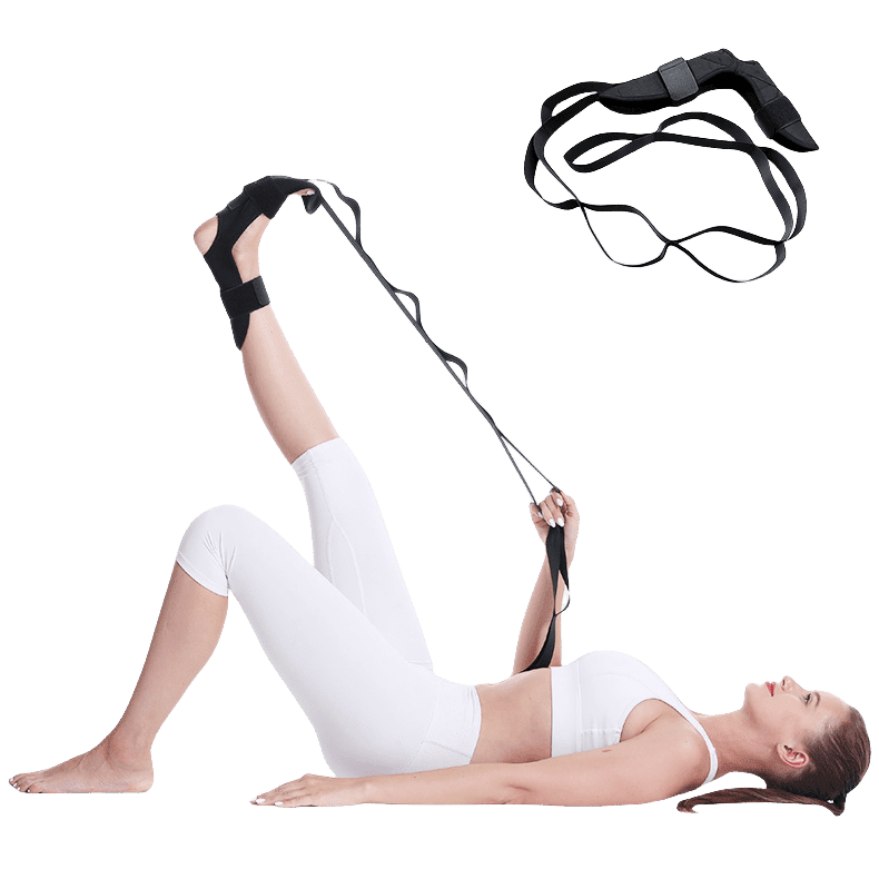 Insunen Foot and Calf Stretcher-Stretching Strap For Plantar Fasciitis, Heel Spurs, Foot Drop, Achilles Tendonitis & Hamstring. Yoga Foot & Leg Stretch Strap