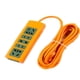 thumbnail image 1 of Regleta de enchufes resistente de 3 m con 18 tomas de corriente, antiexplosión, para uso en exteriores o en oficinas, con cables verdes y amarillos, 1 of 5