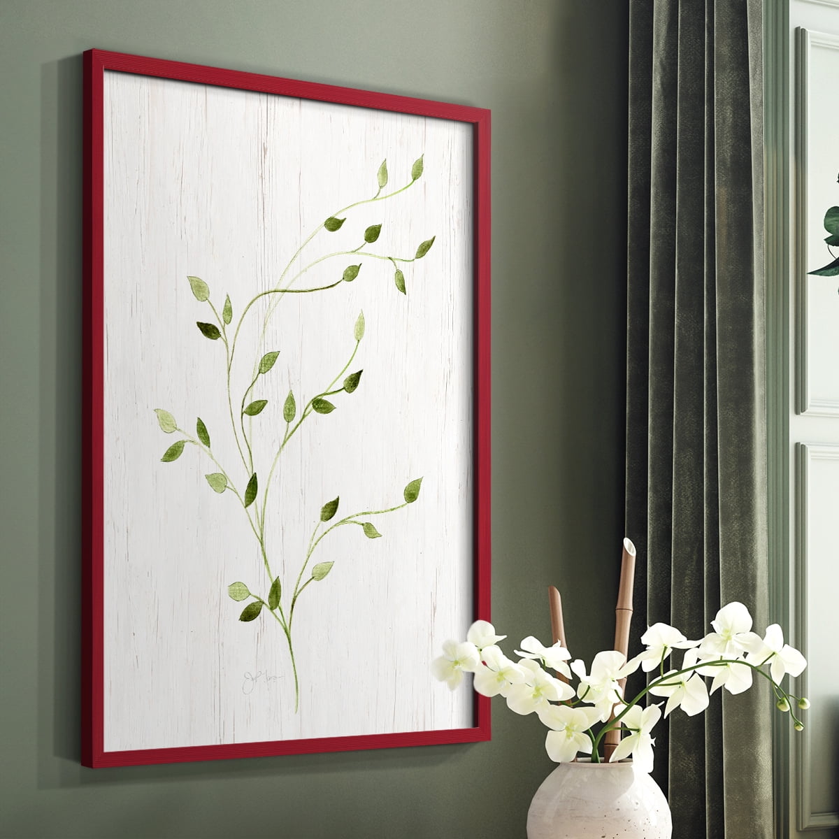 Windblown Leaves I Framed Print - Solid Wood in Single Picture Frame Solid Wood 2 Framed Print
