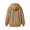 thumbnail image 6 of MXALUOB Full Zip Hoodies for Men Solid Color Classic Fit Sweatshirt Long Sleeve Drawstring Outerwear Fall Winter Daily Casual Wear, 6 of 7