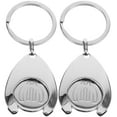 thumbnail image 1 of Miangastore Metal Keychain Shopping Tokens Zinc Alloy 2Pack 3.14X1.22X0.16in, 1 of 8
