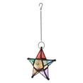 thumbnail image 5 of Moroccan Hanging Star Lantern - Iron Style Colorful Glass Candle Holder, Modern Design, for Indoor and Outdoor Decoration, Festival Use, 5 of 8